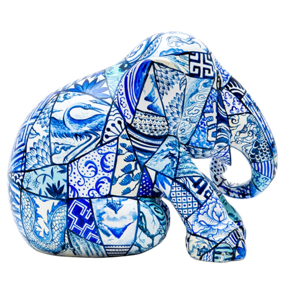 Elephant Parade Porcelain Patchwork 10cm Limited Edition Replica