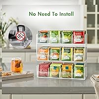 Vista 3 de BEYGORM Organizador de Bolsitas de Té de Acrílico para 216 Paquetes de Té, Sin Ensamblaje Requerido, Soporte de Exhibición para Encimera