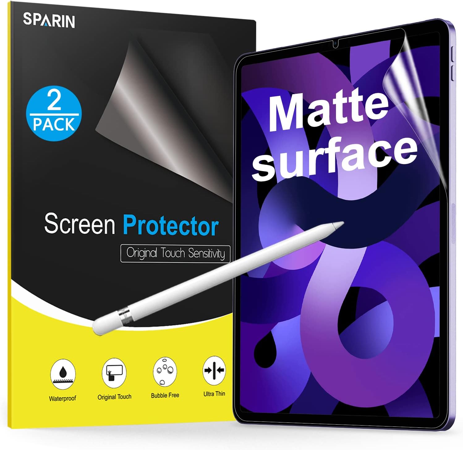 SPARIN [2 Pack] Matte Screen Protector Compatible with iPad