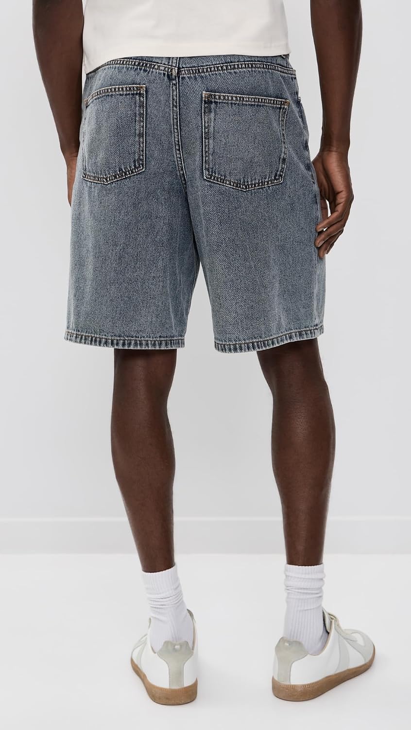 Les Deux Men's Ryder Ice Blue Denim Shorts