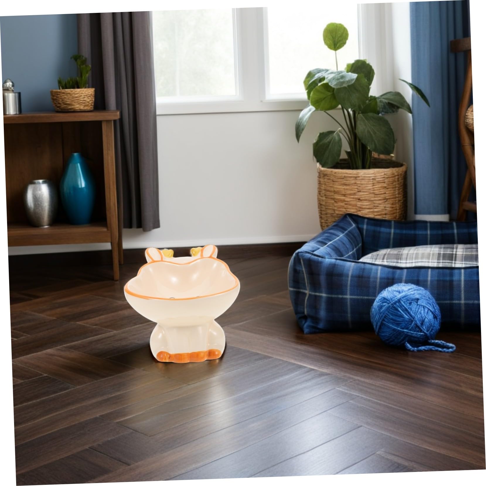 Milisten Gamelle Chat Surélevée Céramique Gamelle Eau pour Chats Et Chiens Abreuvoir pour Animaux De Compagnie