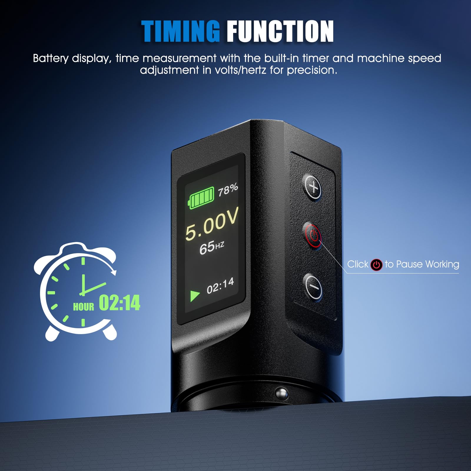 Máquina de Rotativa Kit Inalámbrica con Batería 1600mAh, Pantalla LCD, Conexión RCA, Máquina de Bolígrafo Inalámbrica con 20 Agujas 10 Tintas para Principiantes y Artistas LIUMATE