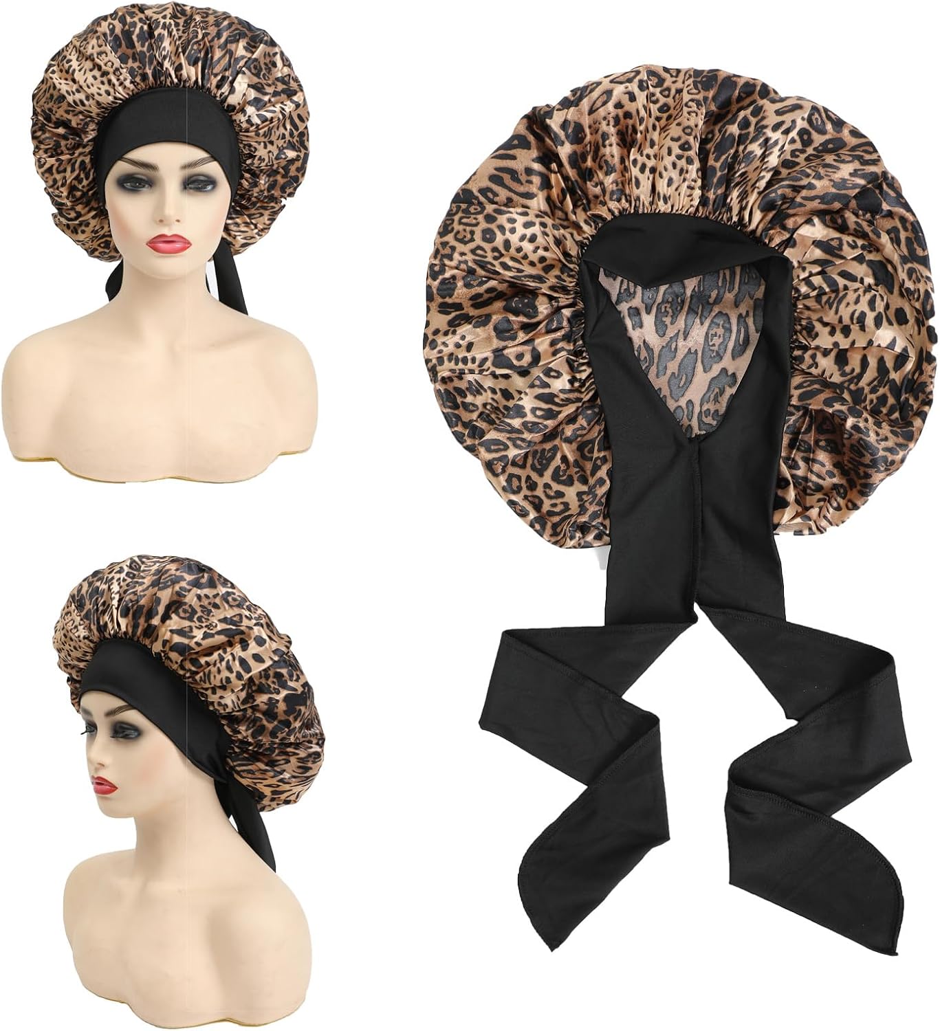 Silk Bonnet for Sleeping Women,Bonnet for Sleeping,Suitable for All Hair Types, Adjustable Straps
