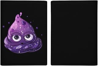 Purple Galaxy Poop Passport Holder Cover Wallet Card Case with Vaccine Card Slot Travel Accessories for Women Men
