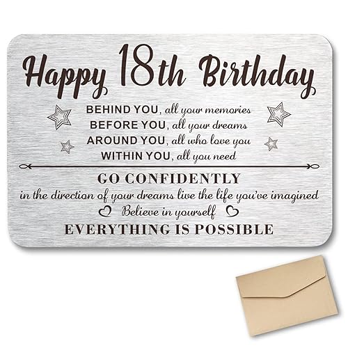 Greeting Card: Meaningful 18th Birthday Card for Girl or Boy,