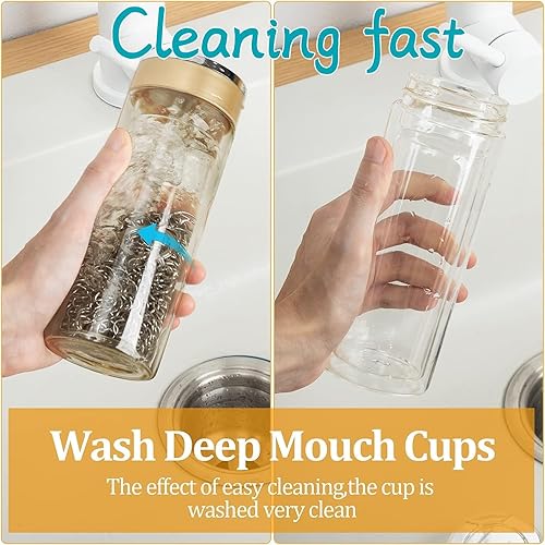 Miniatura 6 de Limpiador de hierro fundido de 8 x 6 pulgadas, depurador de cadena de acero inoxidable 316L de alta calidad para wok de hierro fundido, sartén,