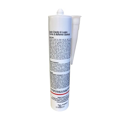 Miniatura 7 de LavaLock RTV Adhesivo de Junta de Sellado para Ahumador de Barbacoa de Alta Temperatura 10 onzas Cartucho (600 F - Rojo)