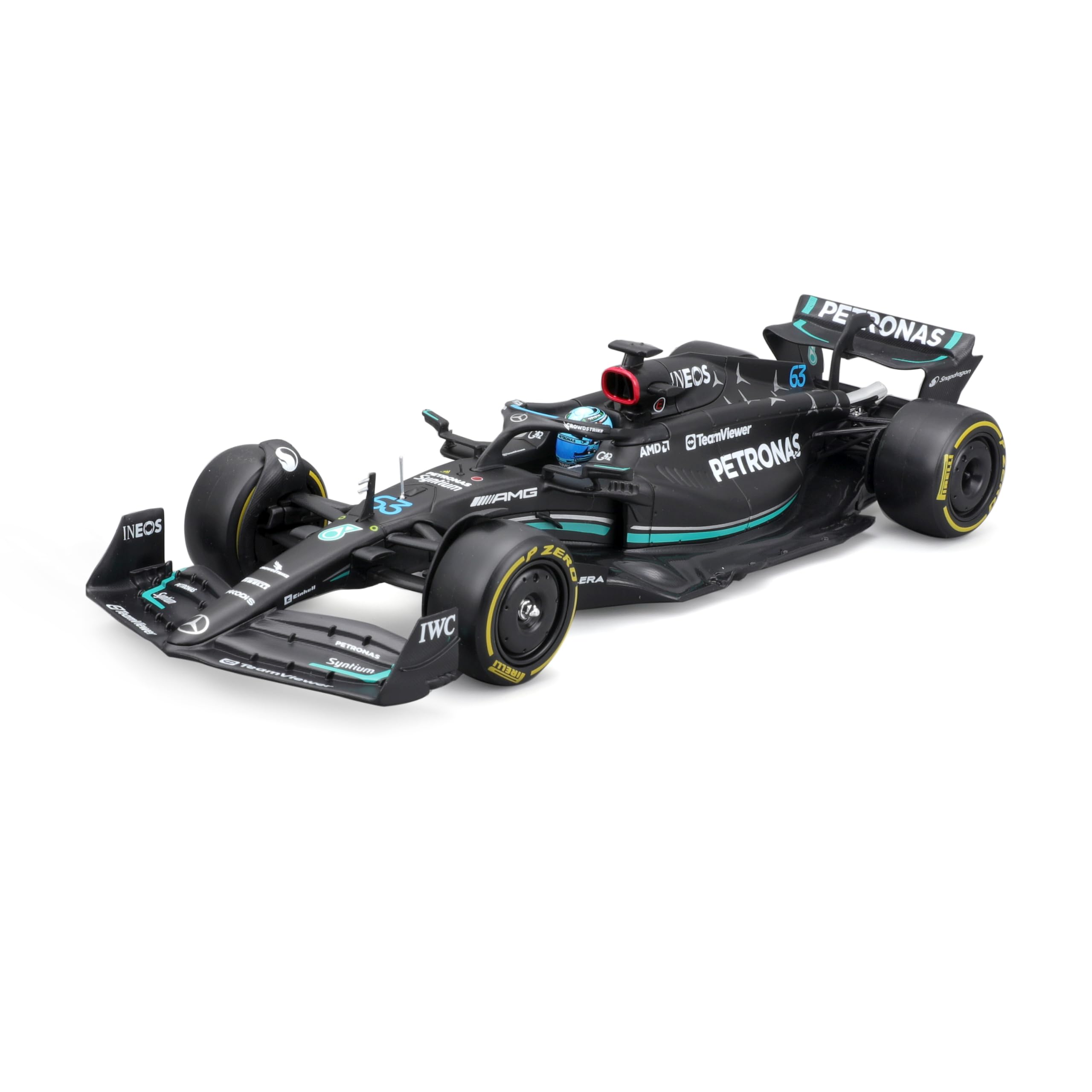 Bburago - 1/24 Racing - 2023 Mercedes-AMG F1 W14 E-Performance - con Casco  #Russell - Novit� 2024: Una replica precisa per I fan di gara, catturando  lo spirito della competizione : Amazon.it: Giochi e giocattoli