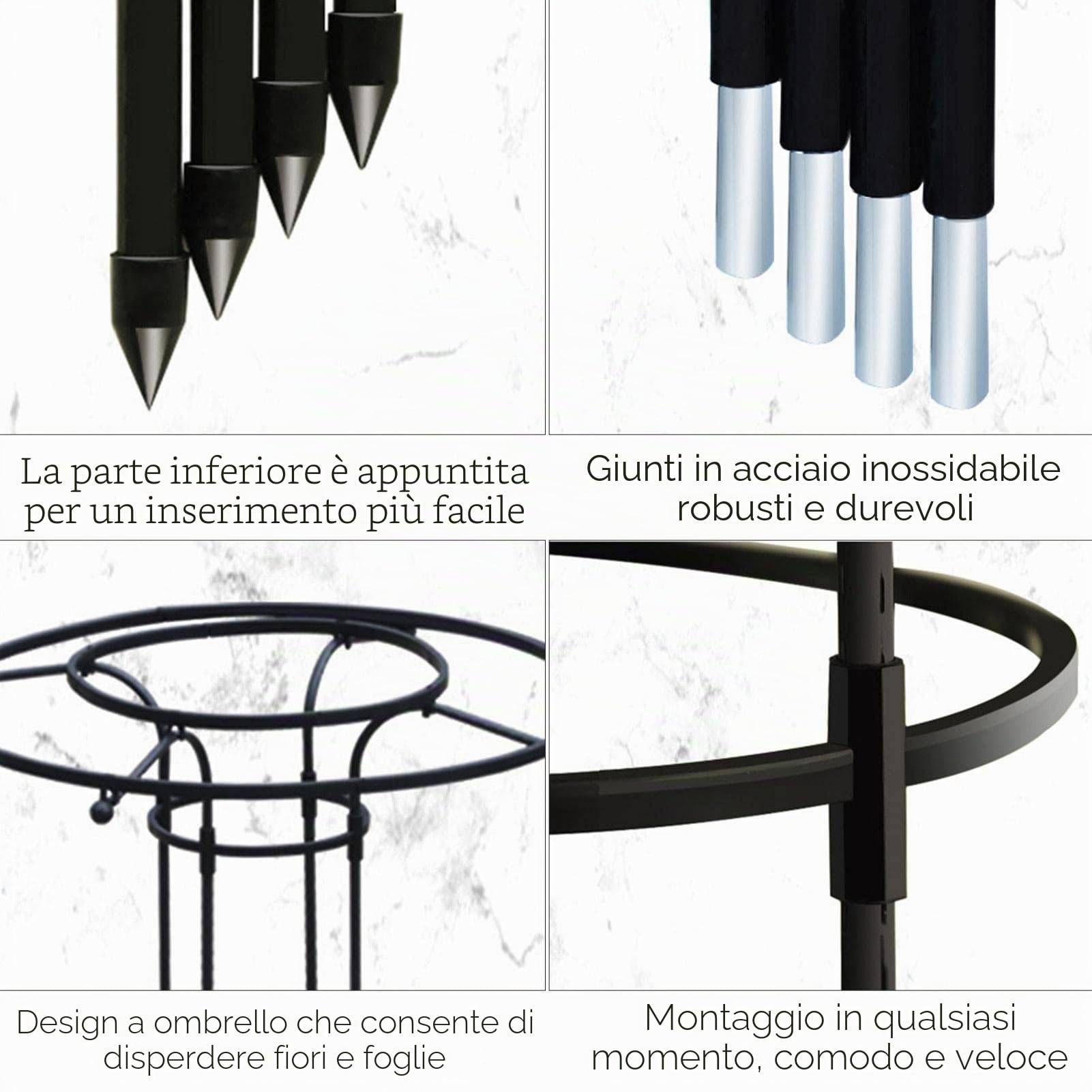 traliccio per piante da interno, torre verticale, griglia da giardino per piante rampicanti, supporto per viti, pomodori, piselli e altre piante vive