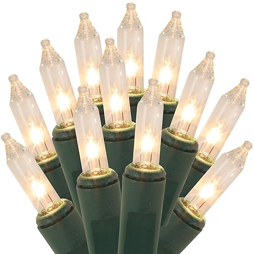 Clear Christmas String Lights, 100 Count, Incandescent Mini Christmas Lights,