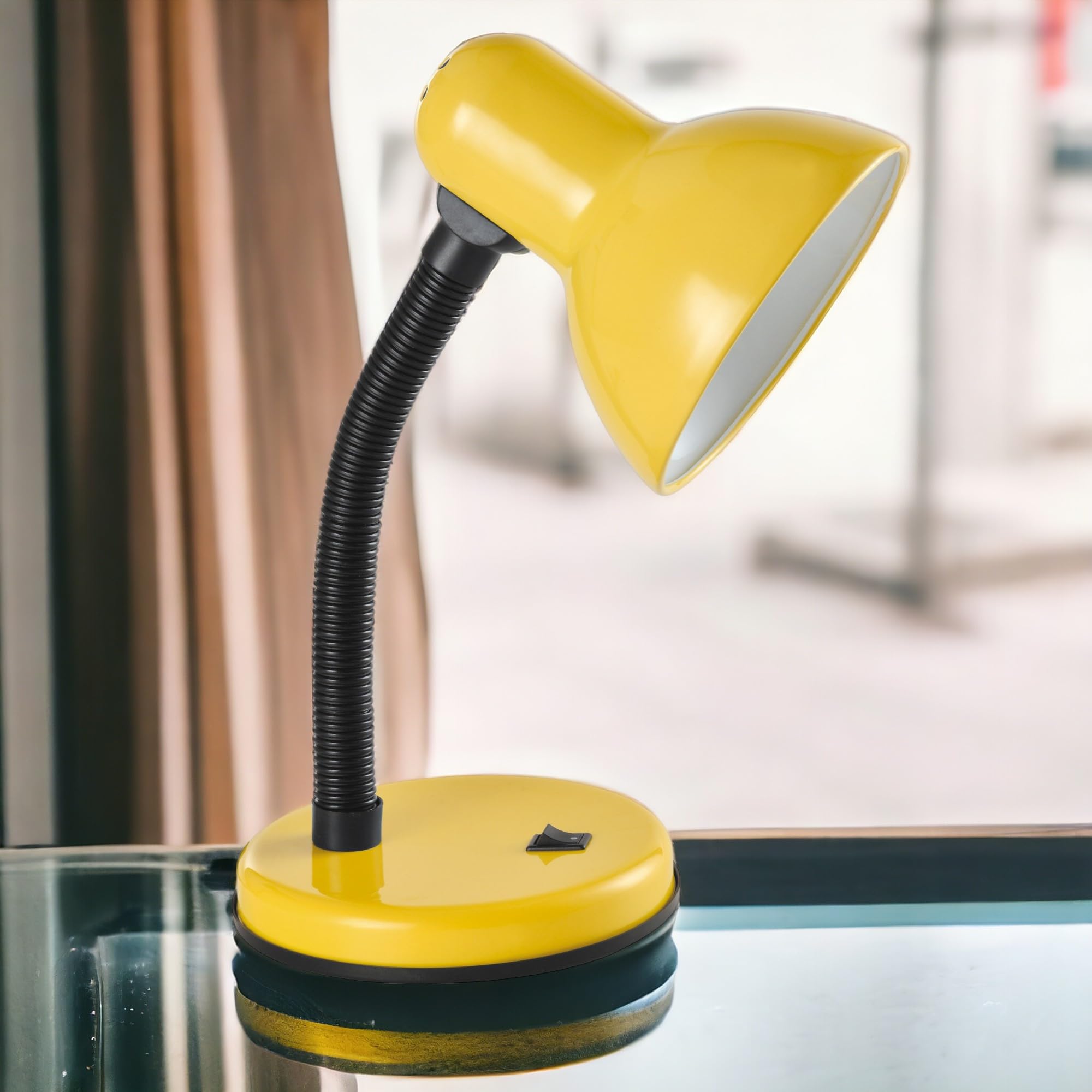 Classic Desk Lamp with a Versatile Flexible Neck, and Integral On/Off Switch, Mains UK Plug, Height 31cm - Image 2