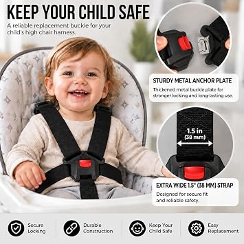 Replacement Baby Chair 5pt 5 Point Harness Belt Width 38mm/1.5in