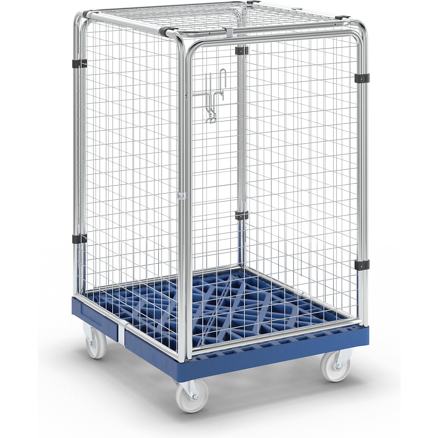kaiserkraft | Rollbehälter PROTECT | Höhe 1200 mm | enzianblau