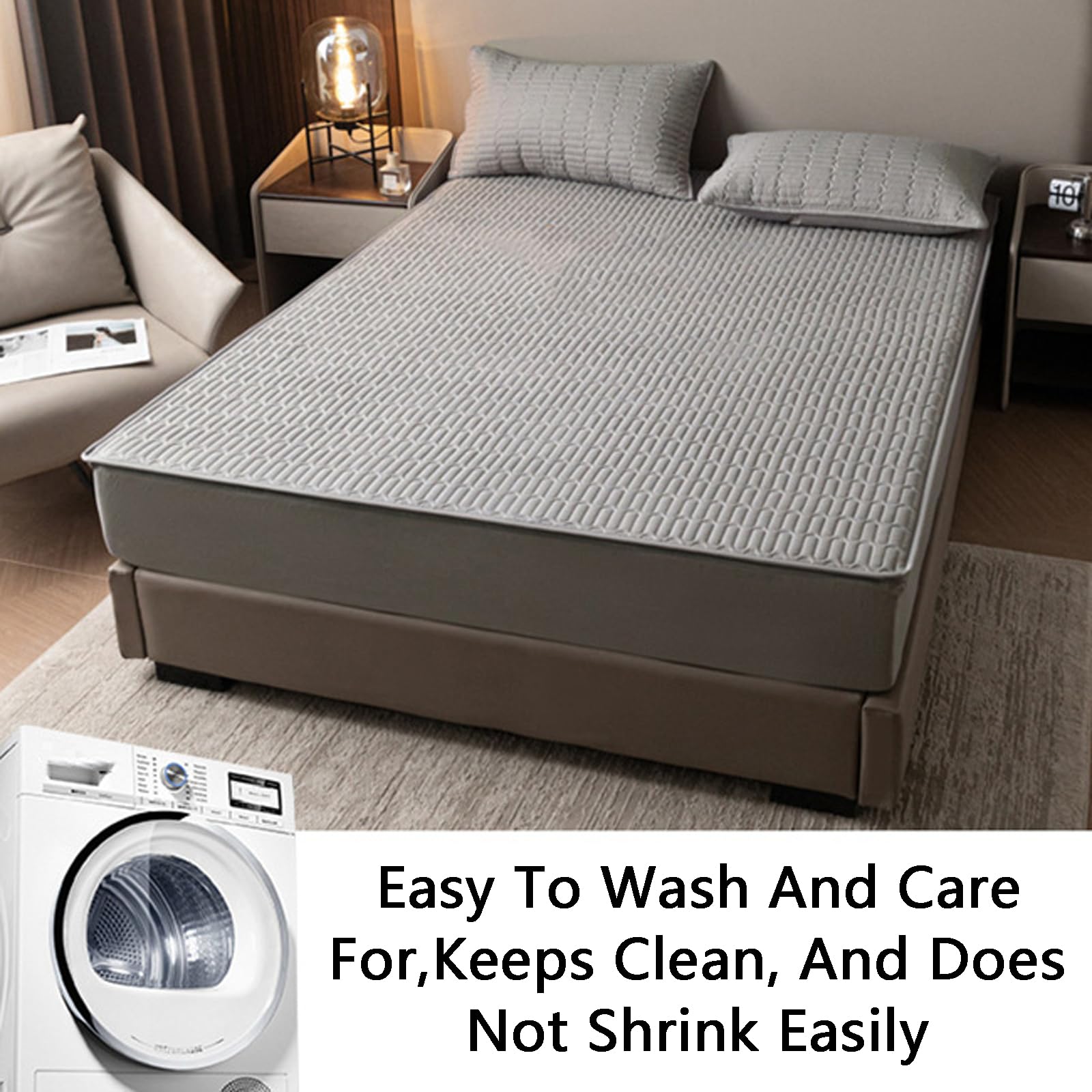 Waschbarer Matratzenschoner, vollständige Umhüllung für Bett, wasserdicht und hypoallergen, Matratzenbezüge, ideal zur Linderung von Allergien und Bettwanzen