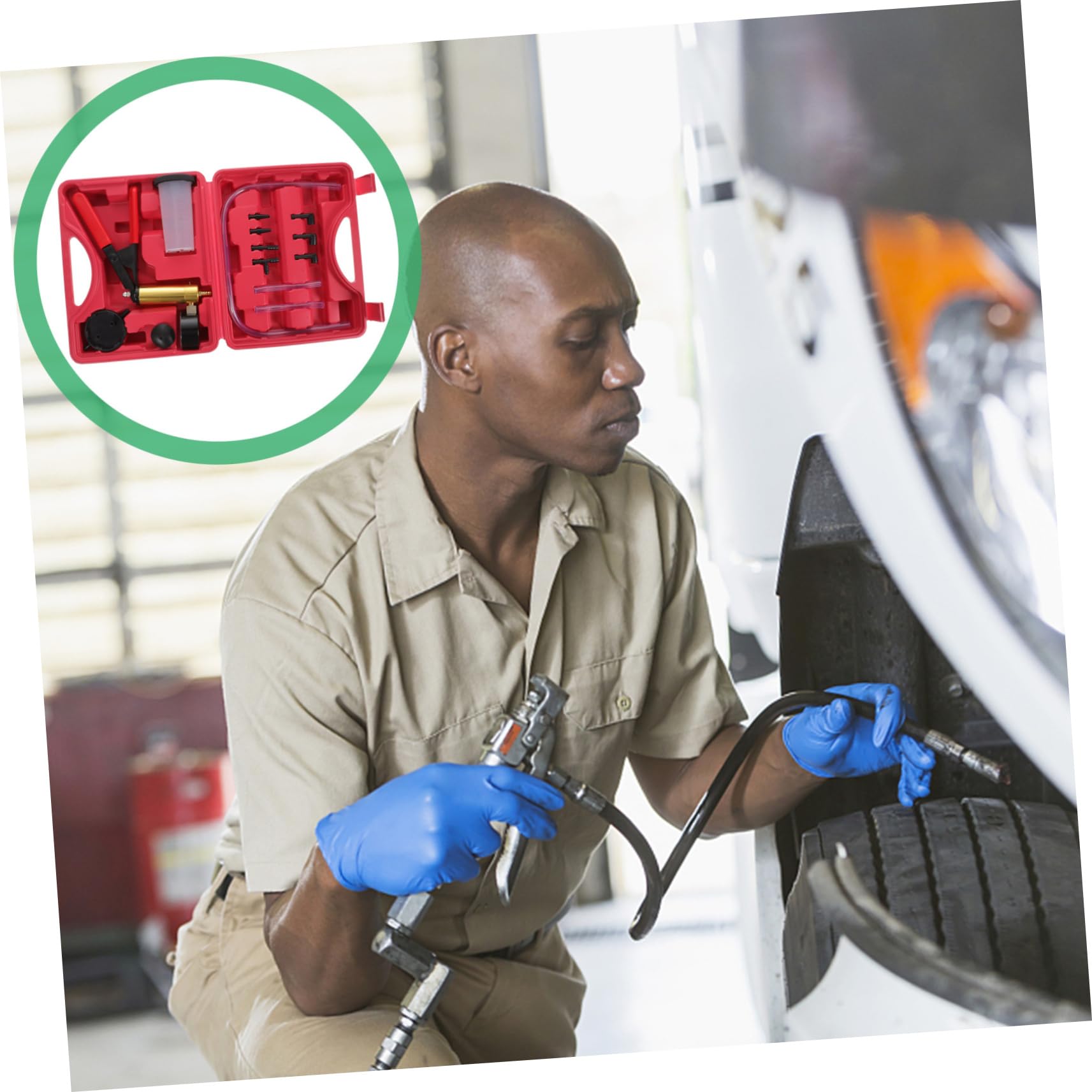 Kit De Purga De Frenos Bomba De Vacío Manual para Coche Herramienta De Purga De Líquido De Frenos Purgador De para Sangrado De Coche Uso Taller