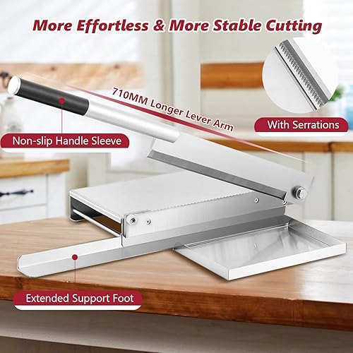 Miniatura 2 de LANUEVA Cortador manual de huesos de carne cortador de carne seca resistente de 16 pulgadas máquina de corte de pollo para carnicero uso doméstico y