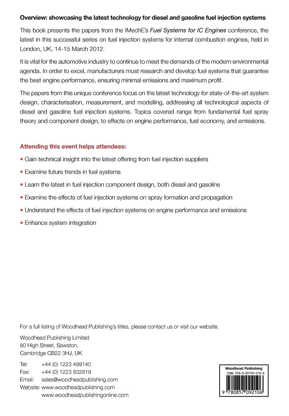 Fuel Systems for IC Engines