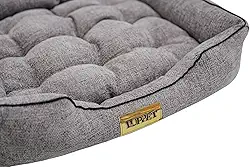Luppet Cama Com Colchão Removivel Para Cachorro Ou Gato Até 5Kg Cinza Helsinki Tam. M