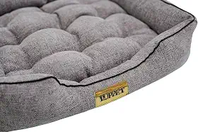 Luppet Cama Com Colchão Removivel Para Cachorro Ou Gato Até 5Kg Cinza Helsinki Tam. M
