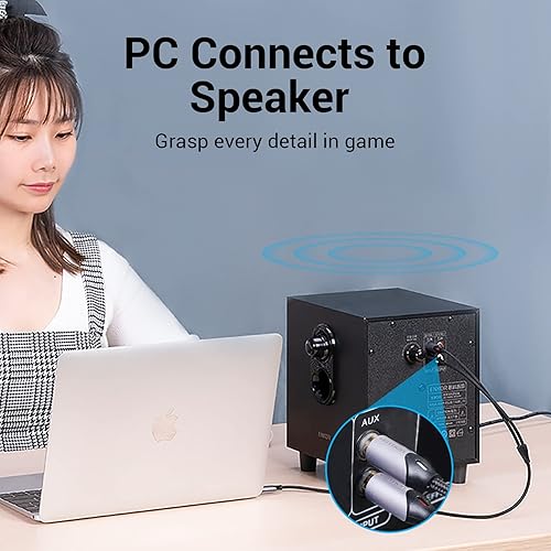 Miniatura 4 de VENTION Cable de audio USB C a 2 RCA, cable tipo C a RCA, conector 2RCA, línea de audio USB-C, adaptador de cable RCA a altavoz para estéreo