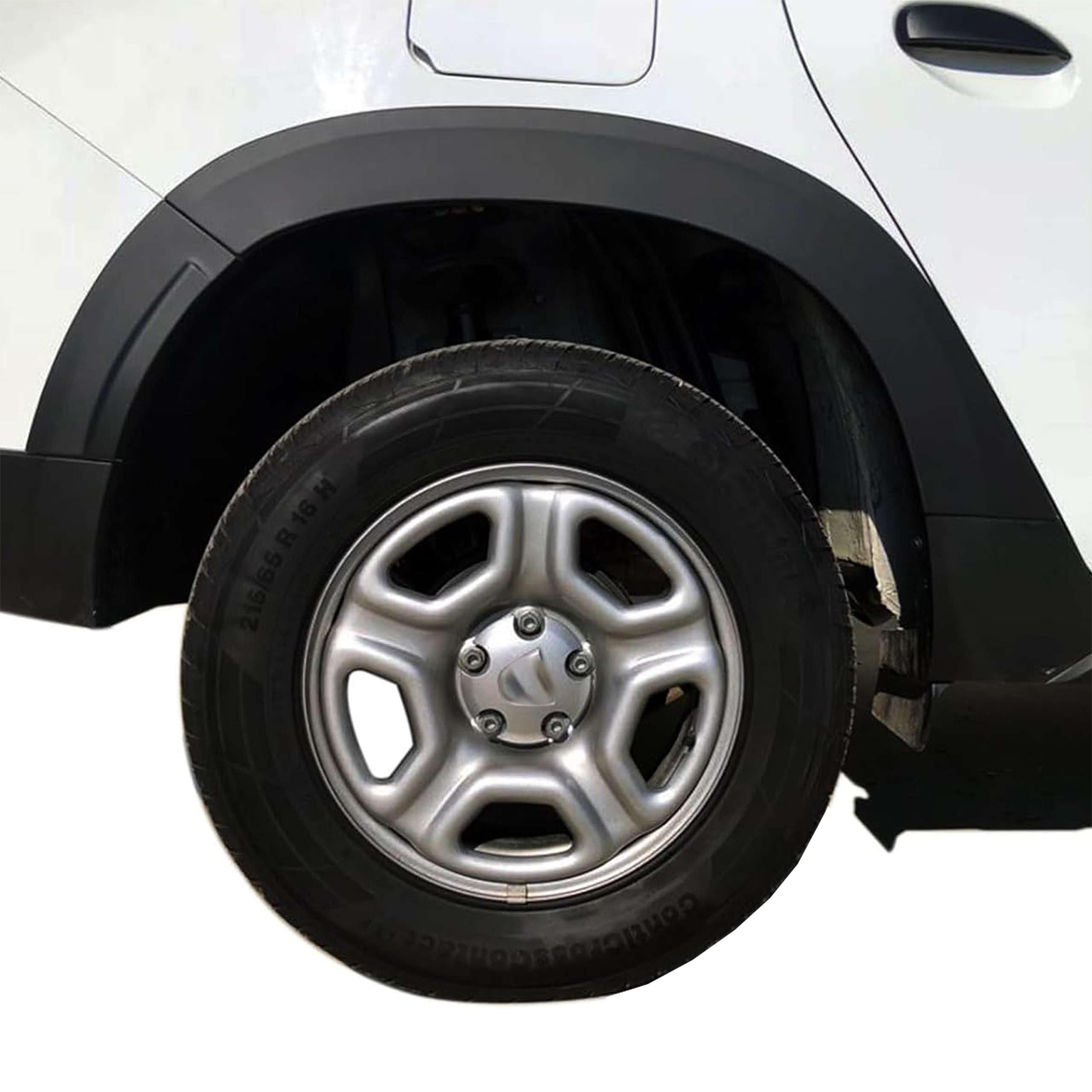 INLY 8 Pezzi Passaruota Protezione per paraurti Parafanghi e protezione veicolo Strisce di Protezione per laterale Protezione veicolo carrozzeria Kit NERO ABS compatibile con Dacia Duster (2018-2024)