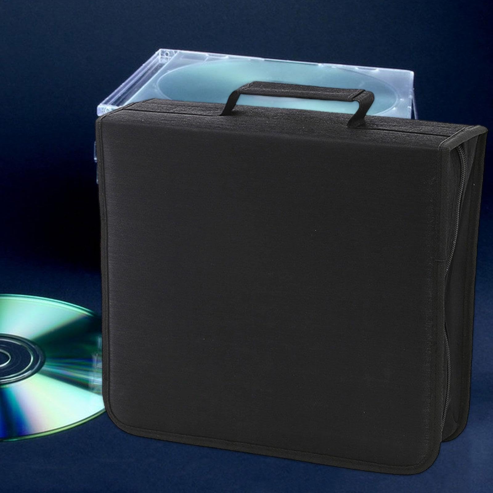 Porta CD/Dvd, Organizer con capacità di 256, Resistente ai Graffi, Elegante Raccoglitore portadischi per Auto e casa, Nero