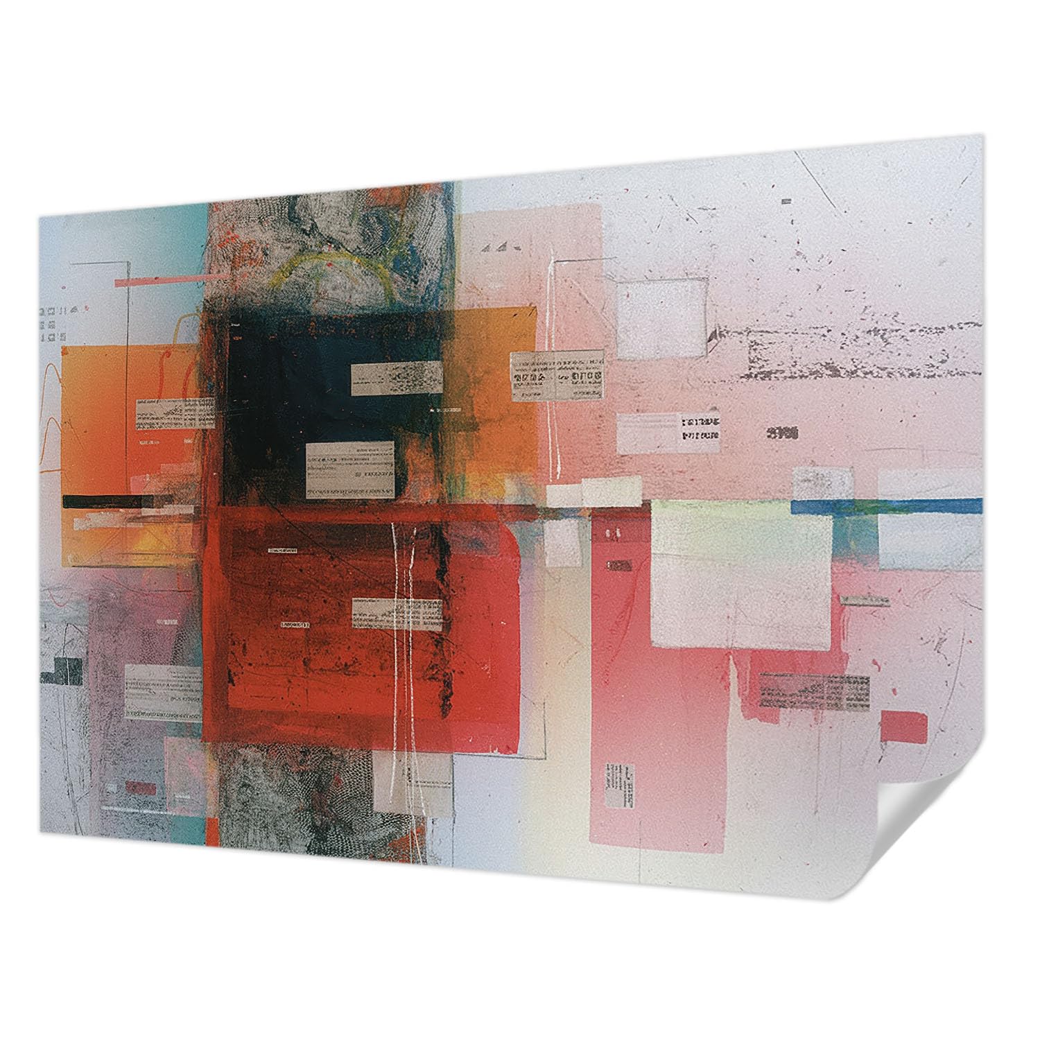 Papier peint adhésif panoramique 312x219 cm composition abstraite