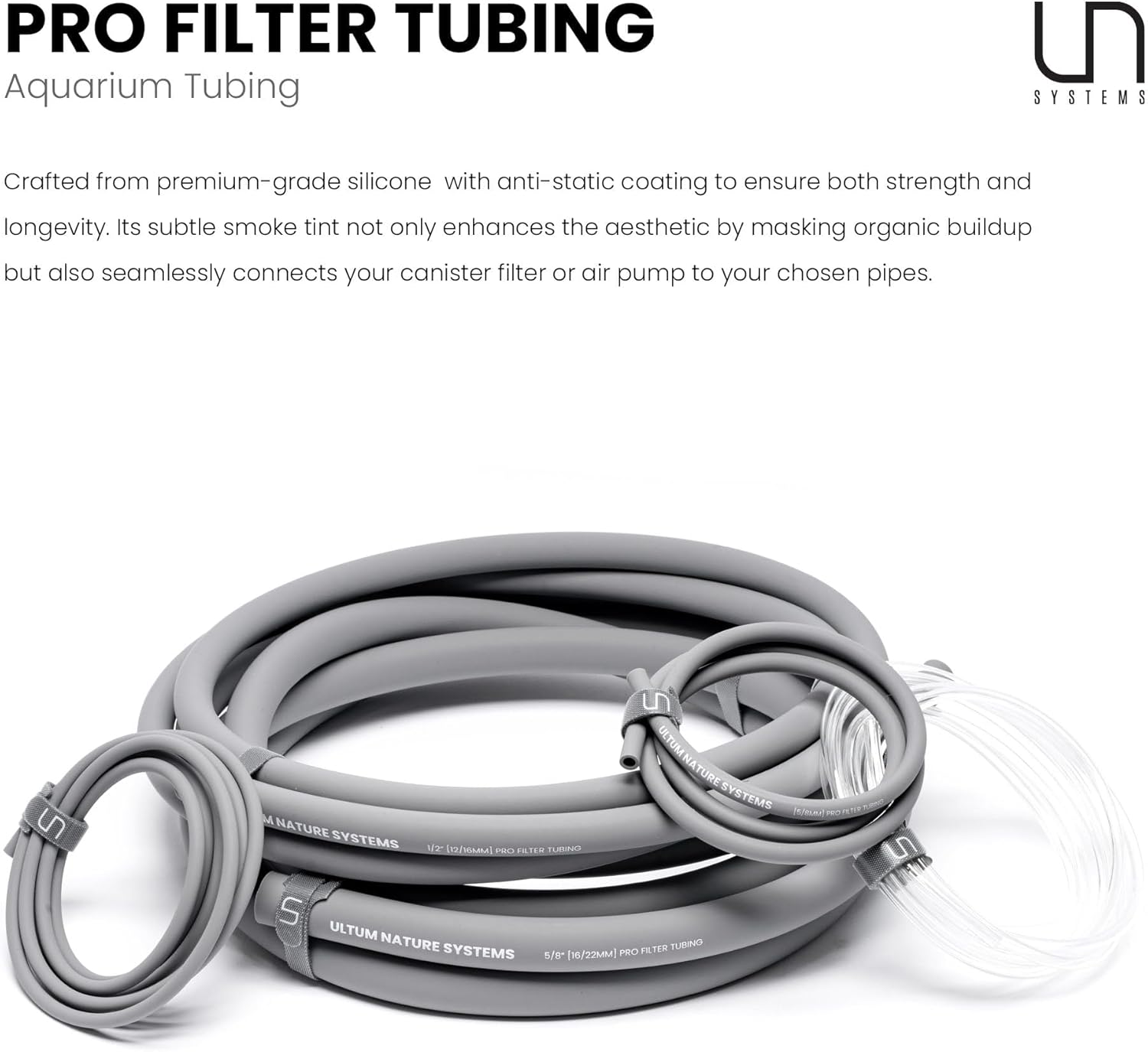 Ultum Nature Systems Pro Tubing - 1" - 20/25mm ID/OD Durable Aquarium Filter Tubing, CO2 and Airline Tubing for Fish Tanks - 3 Meter/9.84 Feet Roll