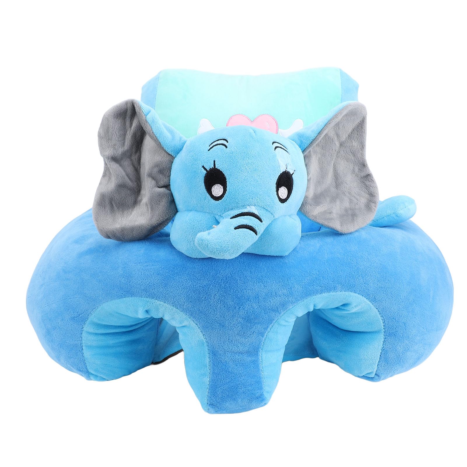 Sedile di supporto per neonati Divano in morbido peluche a forma di animale con schienale ergonomico per i più piccoli che imparano a sedersi Base antiscivolo 21,7x21,7 pol
