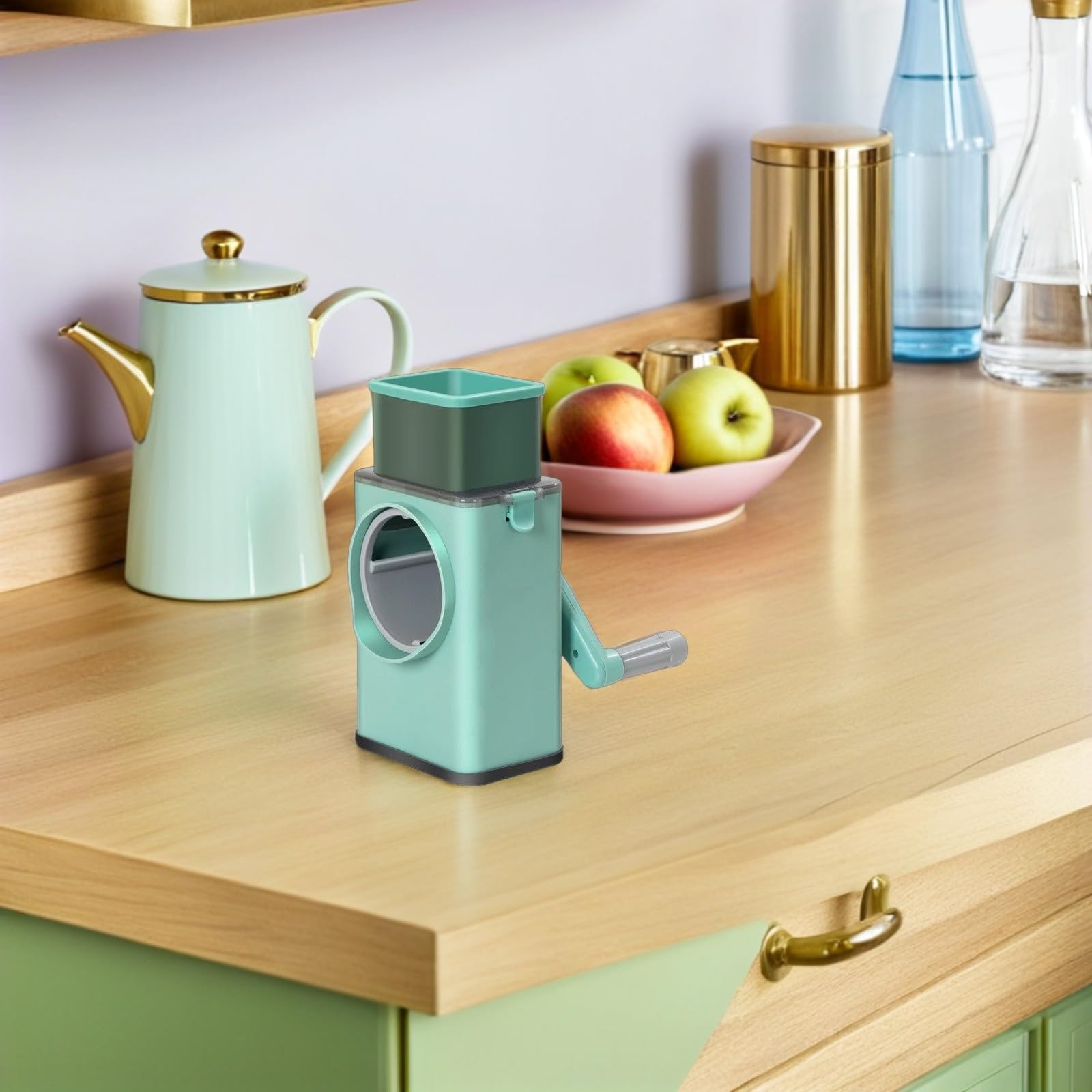 iplusmile Affettatrice Manuale Multifunzione con Design Compatto in Plastica Taglio Preciso e Facile Utilizzo per Verdure e Formaggio per Cucina e Viaggio