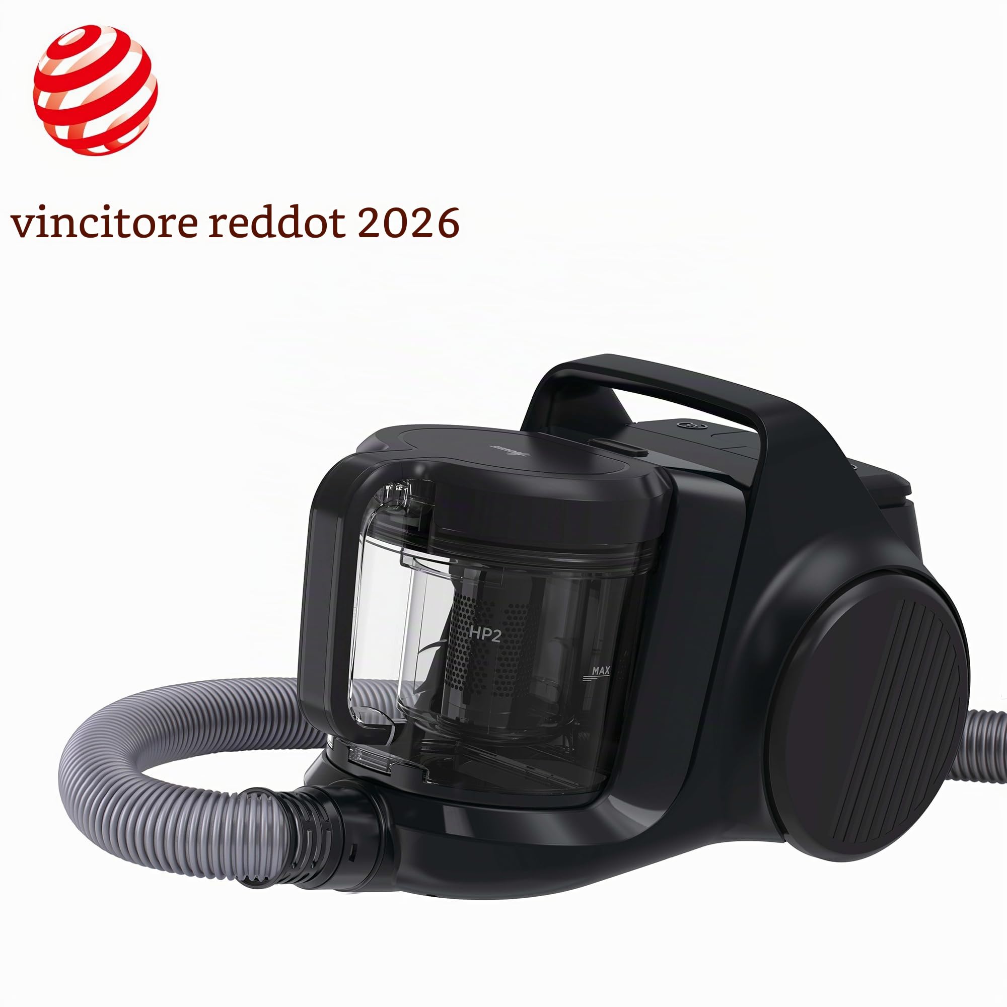 Hoover HP2 Aspirapolvere Compatto Senza Sacco, Potente e Leggero, per Tappeti e Pavimenti, Filtro EPA, Contenitore 2,5L, Accessori Integrati, Raggio 10 m, 850W [HP2Z10A]