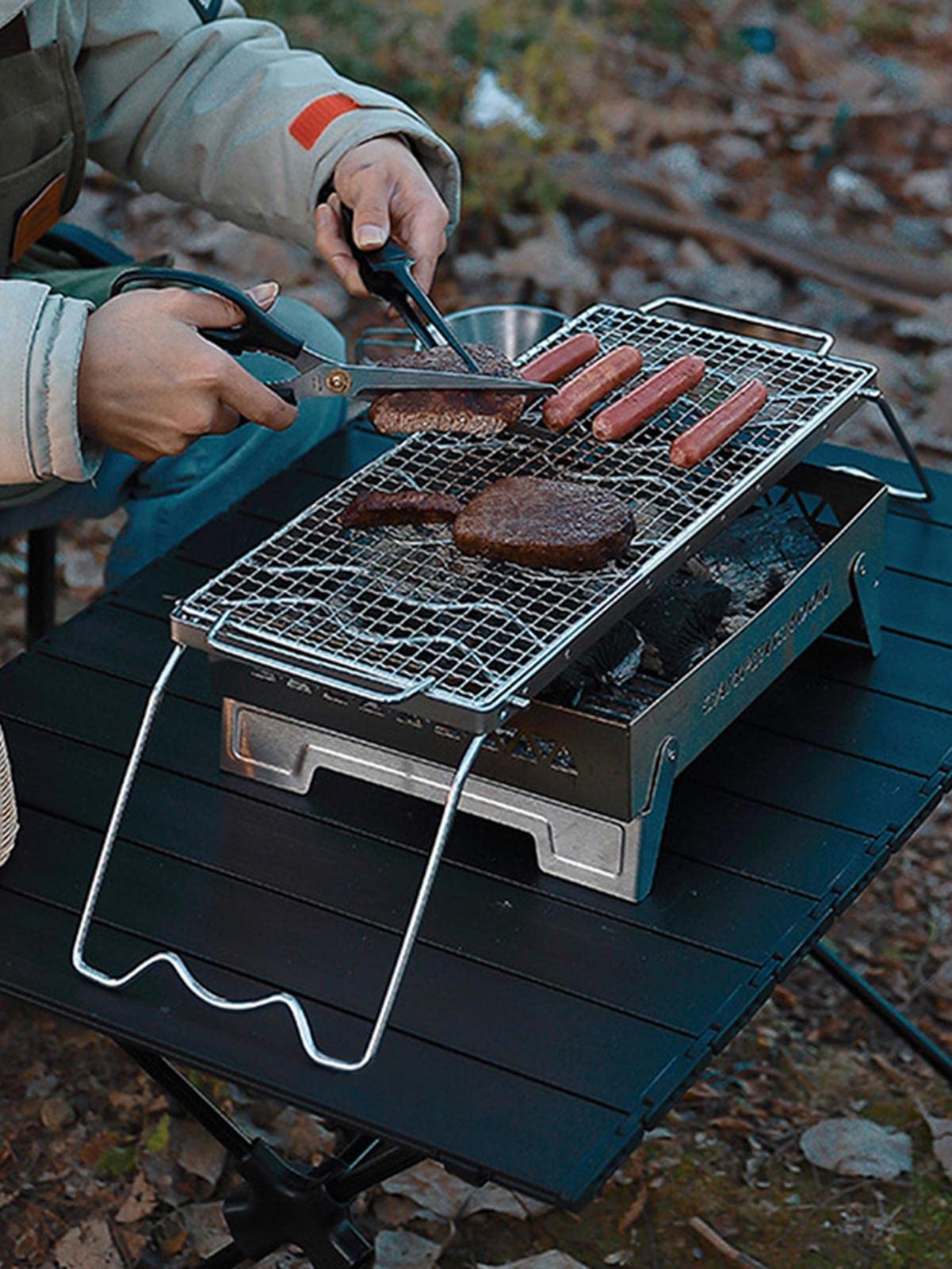 焚火台、クッカー、スタンド　BBQ、ソロキャン、キャンプ、アウトドア 0_5abf5b479f80b36bb19c6801b8ad