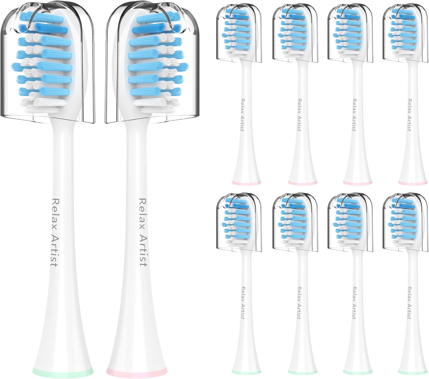 Relax Artist Replacement Toothbrush Heads Compatible with Philips