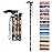 supregear Folding Cane, 5-Level Adjustable Height Walking Stick Lightweight Portable Cane Travel Cane with Wrist Strap and T Handle for Elderly Disabled Men Women
