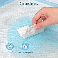 Vista 4 de 100 almohadillas desechables de 22 x 22 pulgadas, súper absorbentes, almohadillas desechables de secado rápido a prueba de fugas para bebés