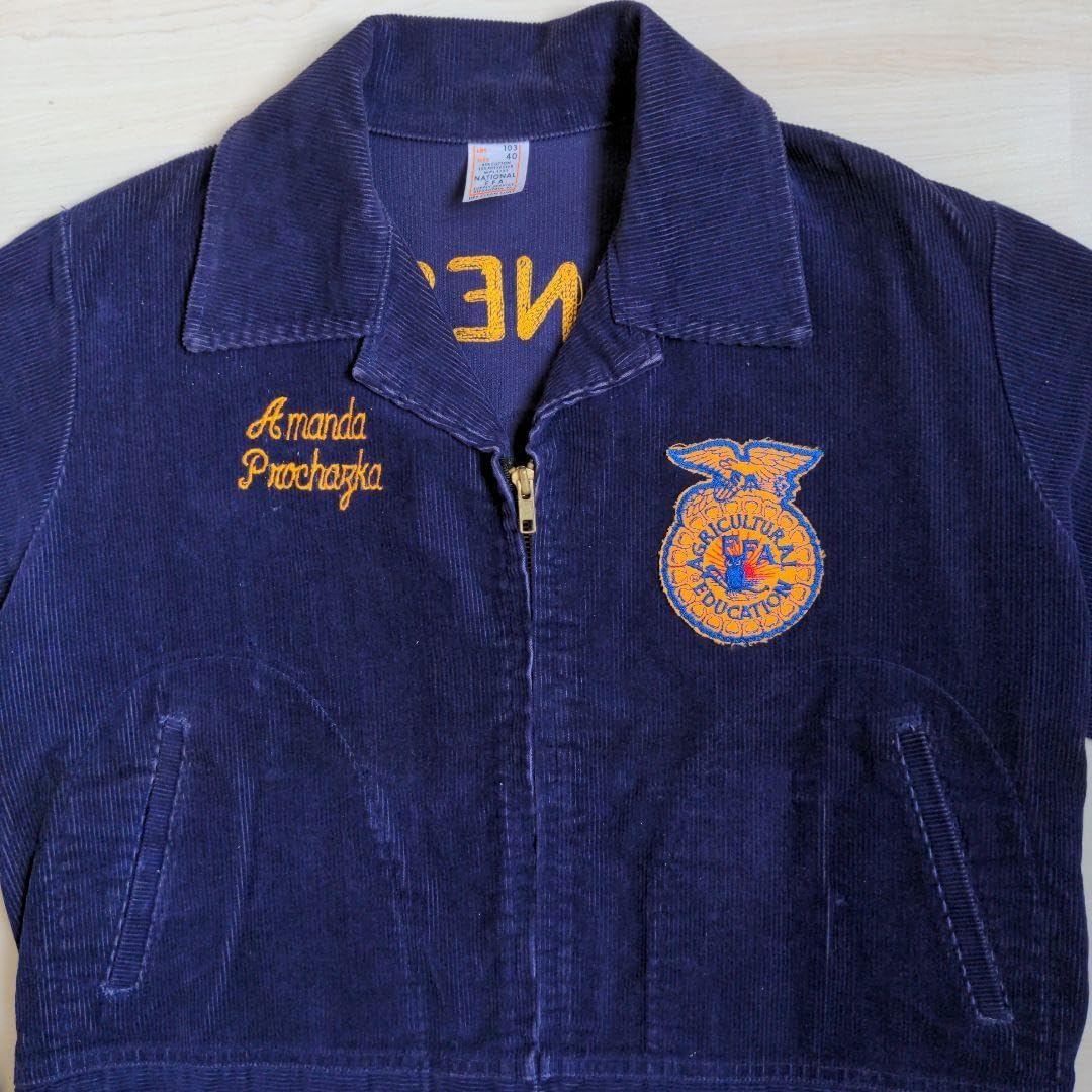 80s FFAジャケット ファーマーズジャケット 茄子紺 大きいサイズ 80s FFAジャケット ファーマーズジャケット 茄子紺 大きいサイズ