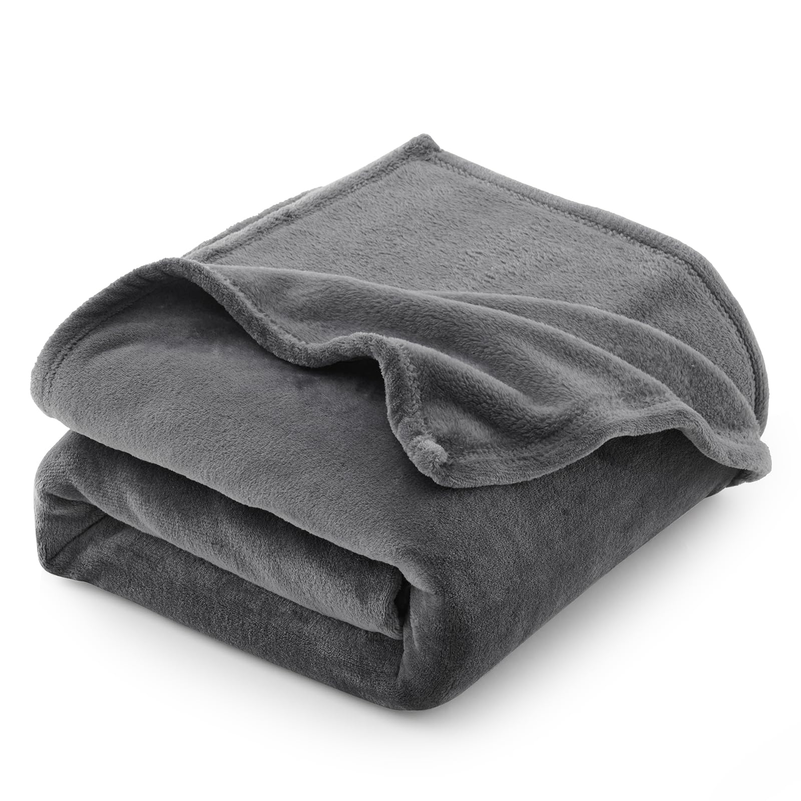 CozyLux Manta Franela Reversible para Cama 90, Manta para Sofá 150x200 cm, Manta de Microfibra, Suave, Cálida, Transpirable (Gris)