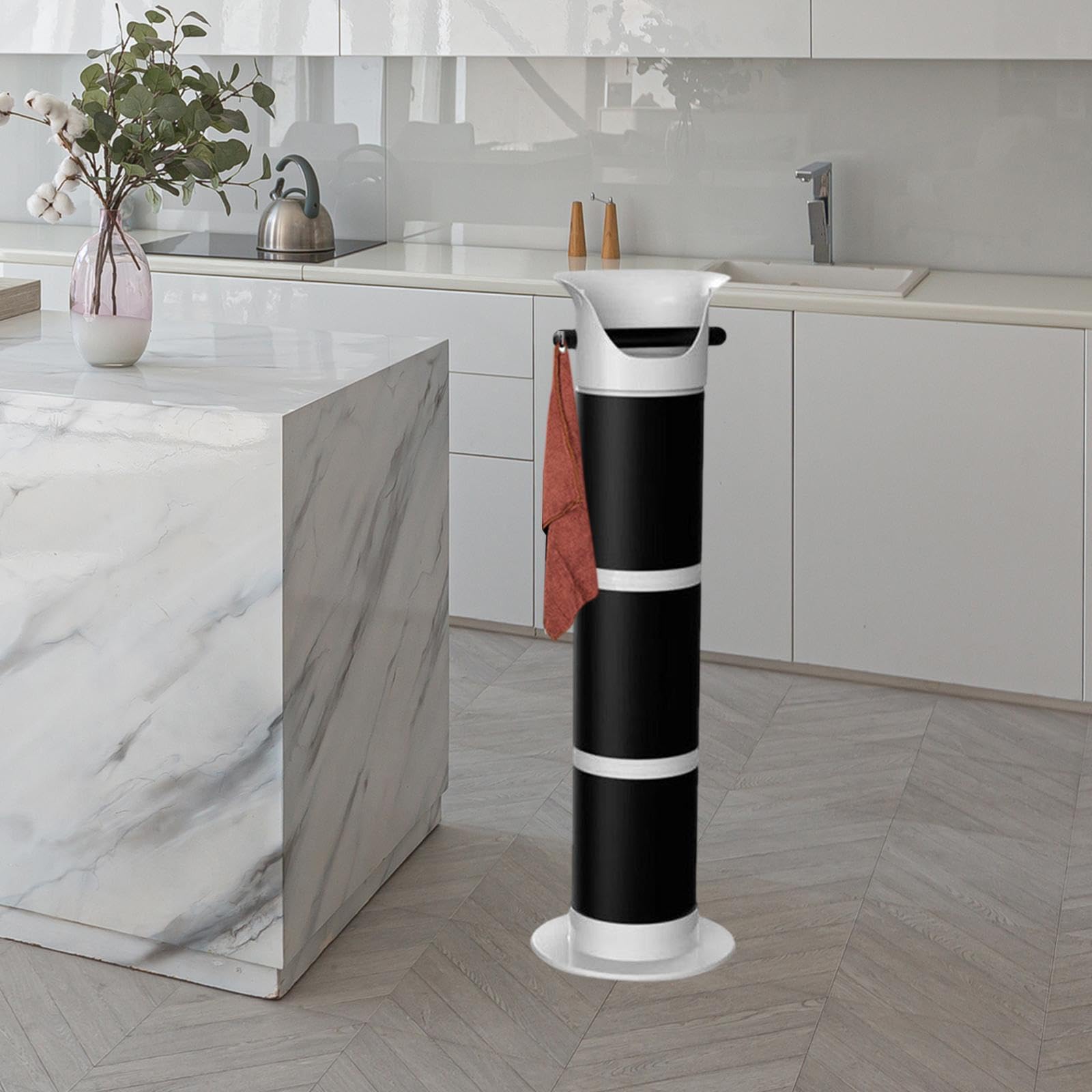 predolo Knock Box Progettato per Lo Smaltimento Dei Fondi di Caffè, Strumento Professionale con Ampio Spazio in Un Modello Da Pavimento, Linea bianca