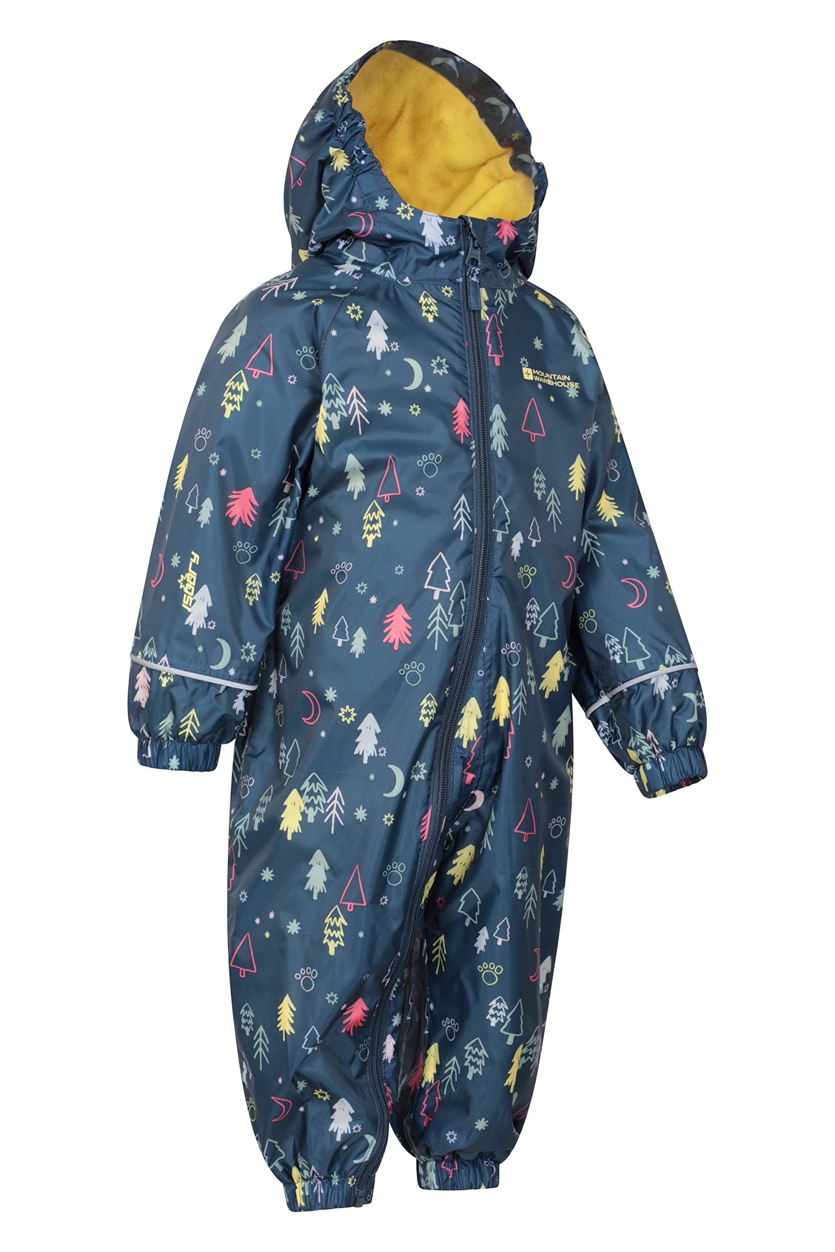 Mountain Warehouse Combinaison de Pluie Spright imprimée - Combinaison d'été Respirante, imperméable, séchage Rapide, Coutures soudées, Doublure Polaire, Fluo