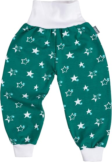 Lilakind - Pantalones para bebé, diseño de Estrellas, Color Verde, Talla 50/56-134/140.  Fabricado en Alemania.: Amazon.es: Ropa