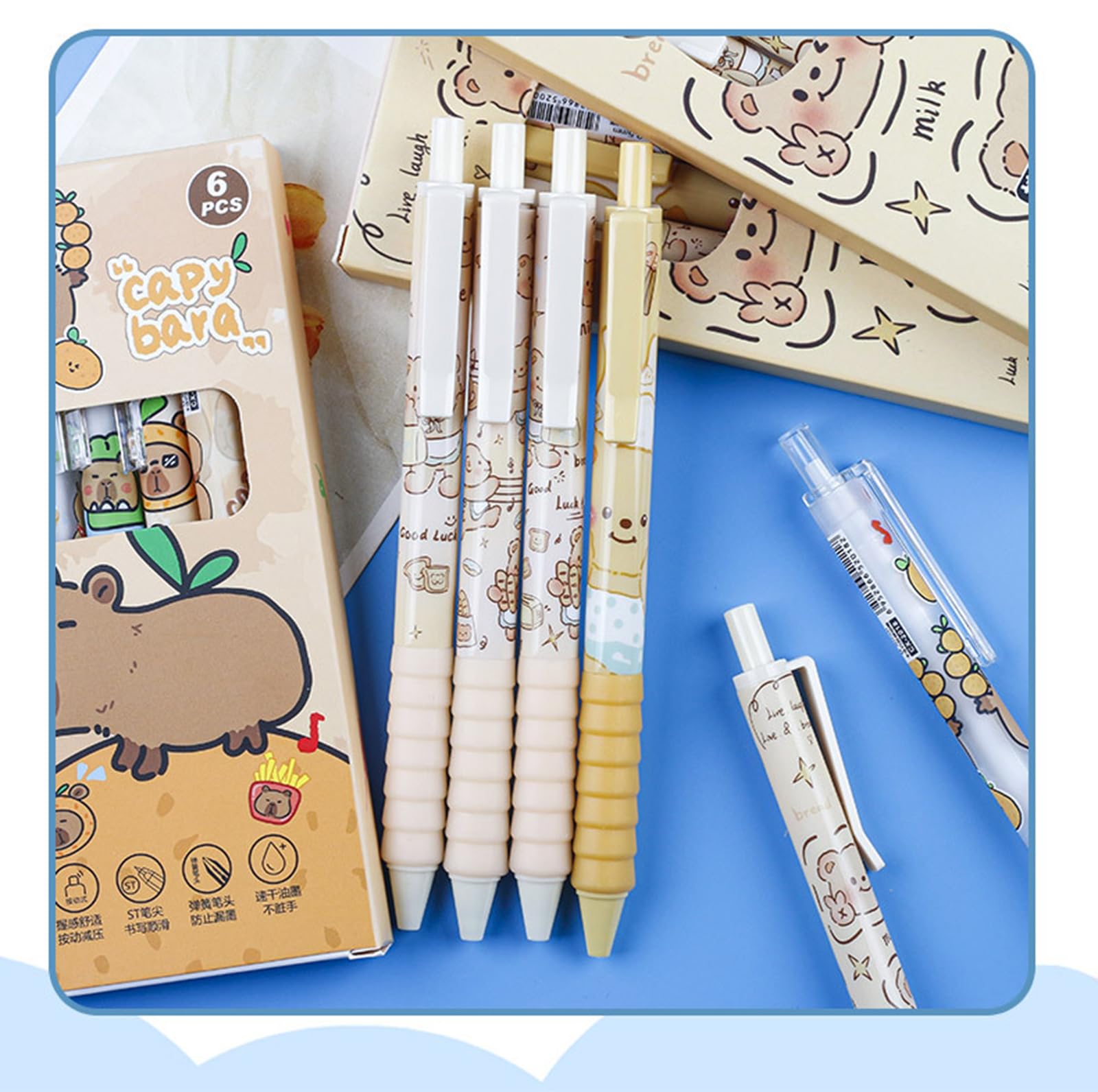 10 Weihnachts Gel-Stifte Set - Retractable Mit Schnelltrocknender Tinte Für Journaling