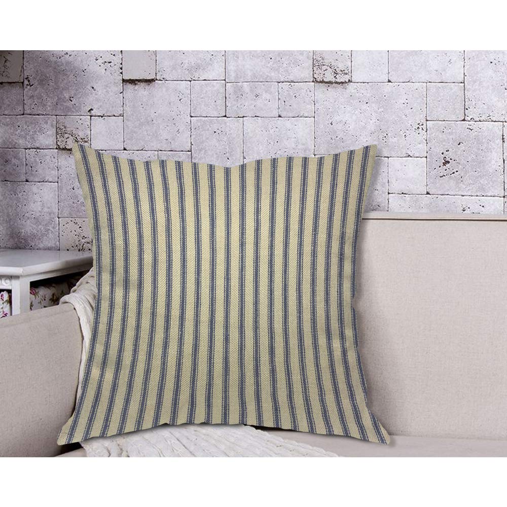 Amazon.co.jp: AOYEGO 裏地付きブルーストライプ スロー枕カバー