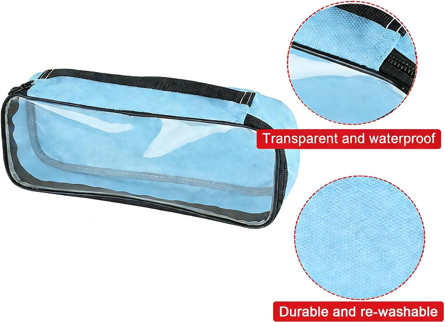 Travel Bag for Lifevac Home Kit Travel Kit First Aid Kit Accessory Pouches - Zippered Bag/Transparent Window - Set of 3 image 4