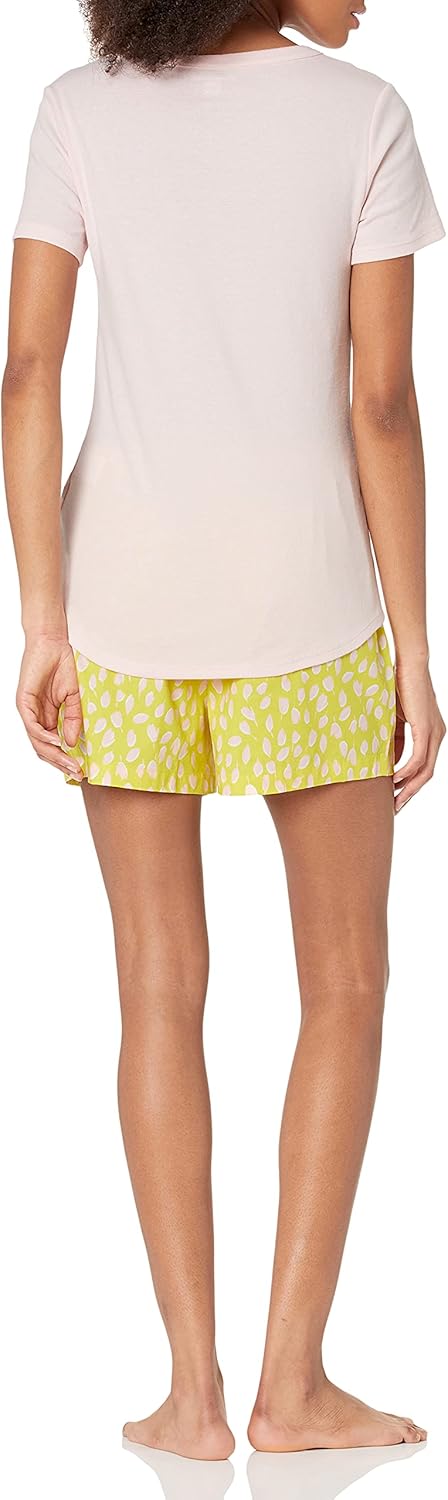 Amazon Essentials Women's Poplin Short and Sleep Tee Set - Image 2