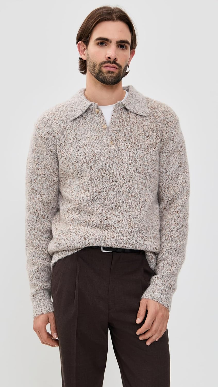 RHYTHM Men's Kinetic Collared Knit Sweater - Image 2