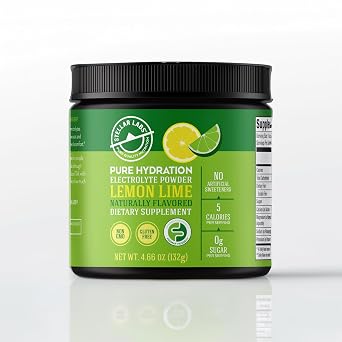Stellar Labs Electrolyte Powder | Sugar Free Hydration Drink Mix | Low FODMAP Ingredients | Gluten Free | Lemon Lime | 40 Servings | Keto Friendly | Non-GMO