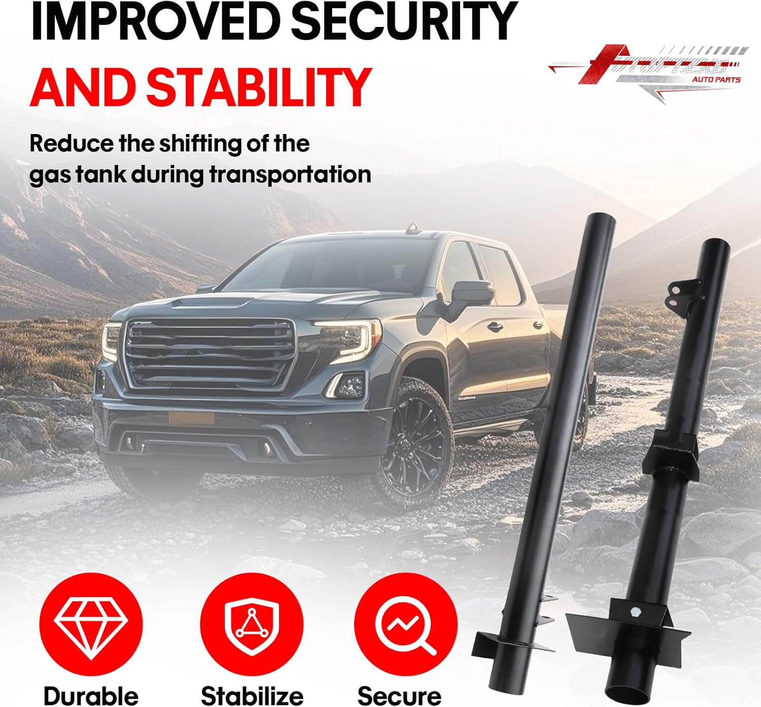 Rear Fuel Tank Support Crossmember and Rear Upper Shock Mount Crossmember Fit for 1999-2006 Chevy Silverado GMC Sierra 1500 2500 2500HD