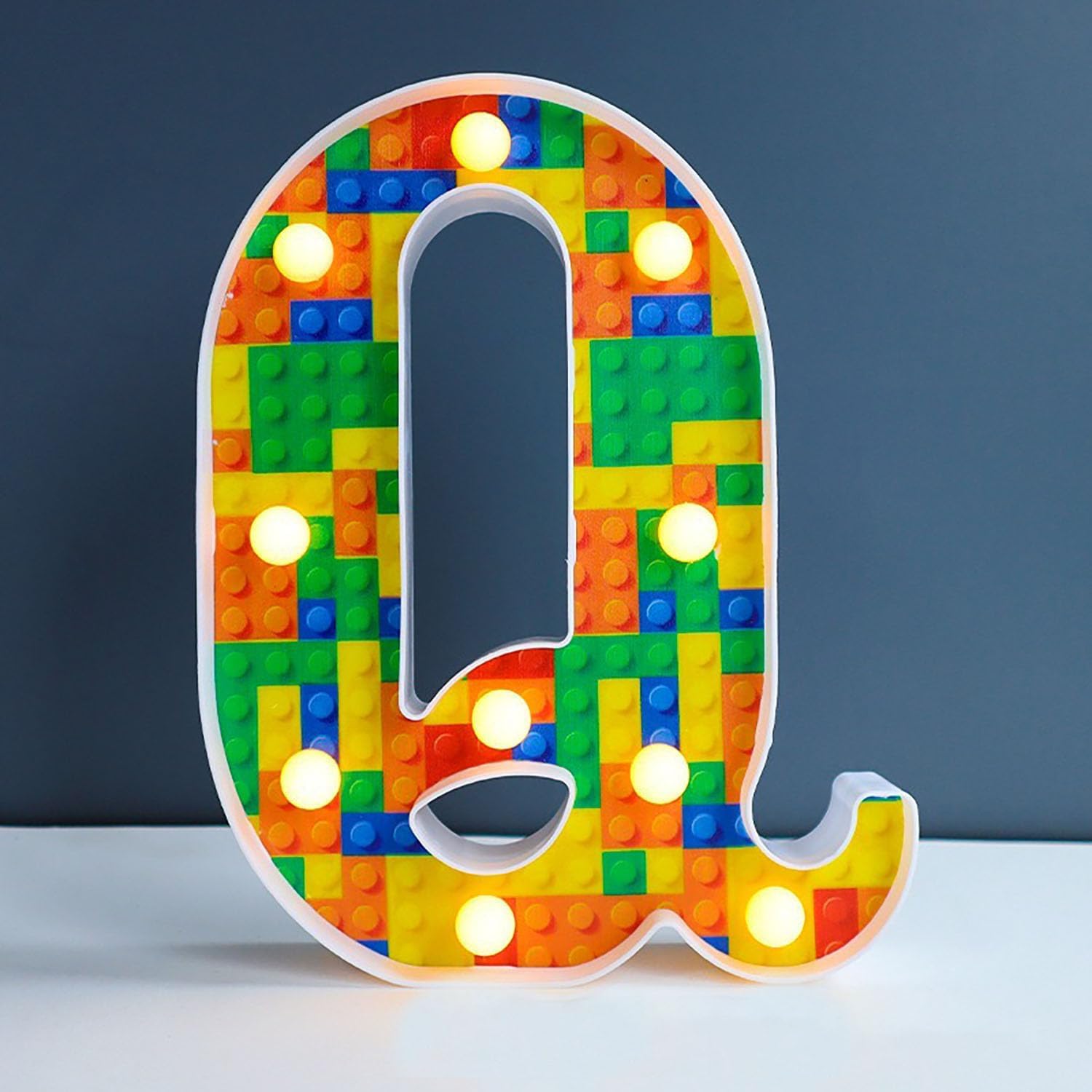 Jemnpela LED Marquee Letter Number Sign Lights Glitter Light Up Alphabet Figure Night Light for Birthday Party Wedding Home Bar Holiday Wall Decoration