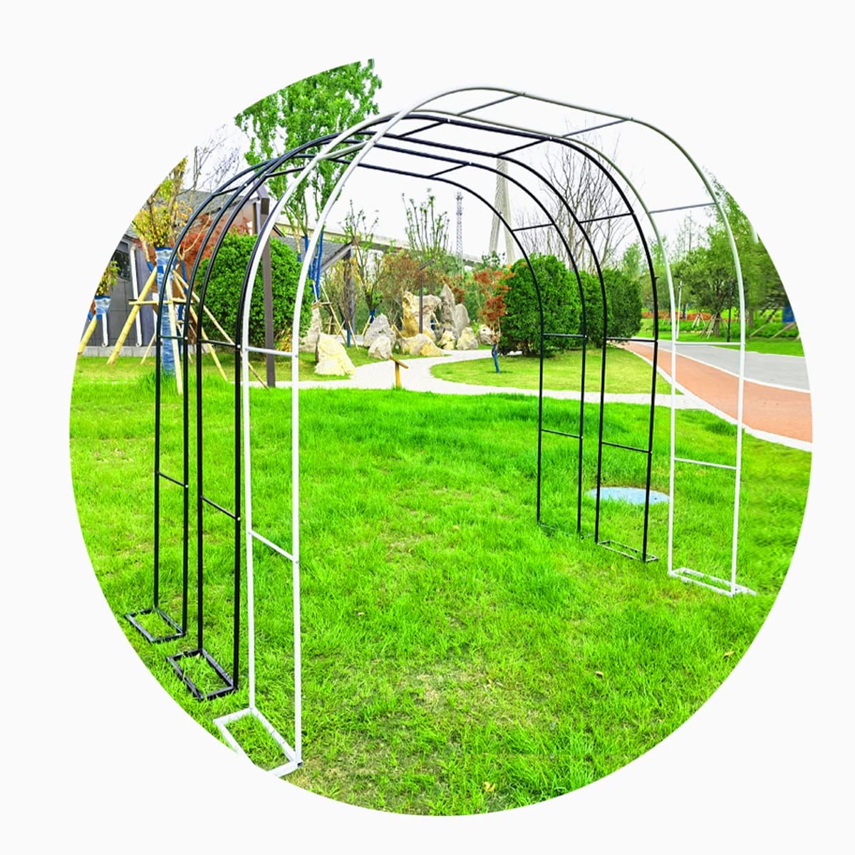 Pergola de jardin résistante contre le vent pour tuteurer vos rosiers