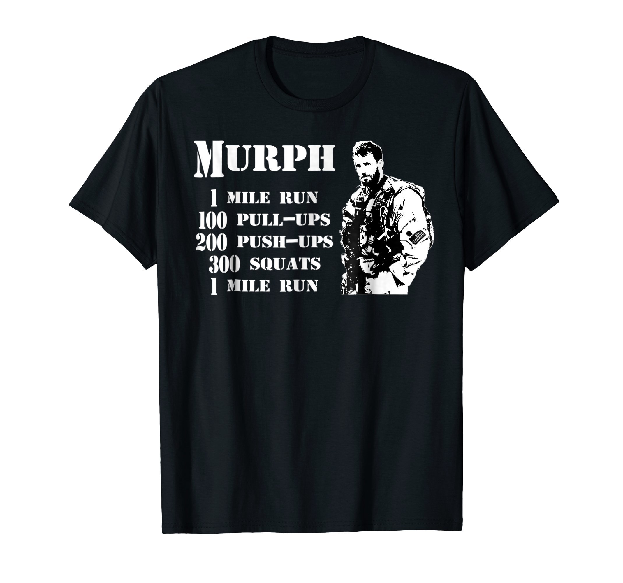 Murph Workout Exercise Challenge Patriotic WOD Gift T-Shirt T-ShirtOEKO-TEX STANDARD 100